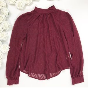 Free People Tucking Chevron Blouse